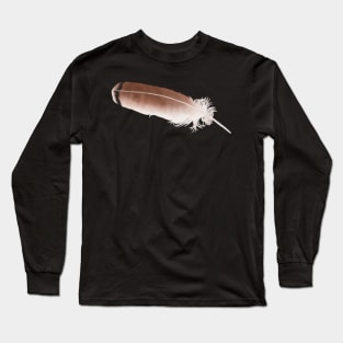 Red Tailed Hawk Feather Long Sleeve T-Shirt
